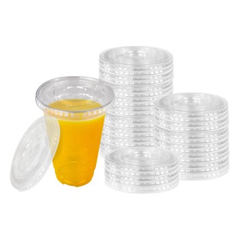 12-24 oz CLEAR FLAT LID STRAW SLOT 1000 CT