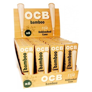 OCB BAMBOO CONES 1 1/4 6PK OF 32 OCB BAMBOO CONES 1 1/4 6PK OF 32