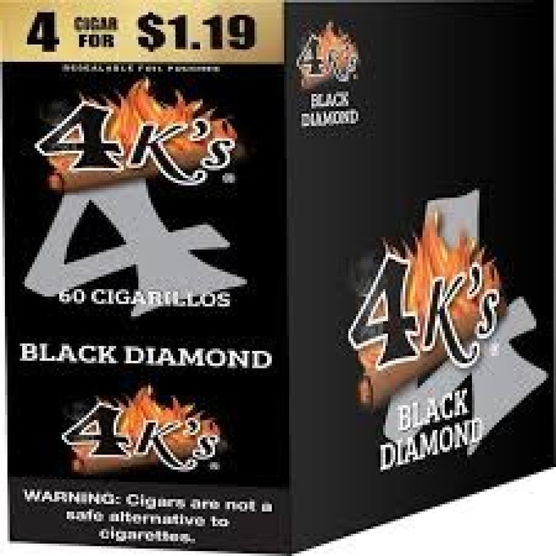4K 60 cigarillos 4 for 1.19 Black Diamond 4K 60 cigarillos 4 for 1.19 Black Diamond