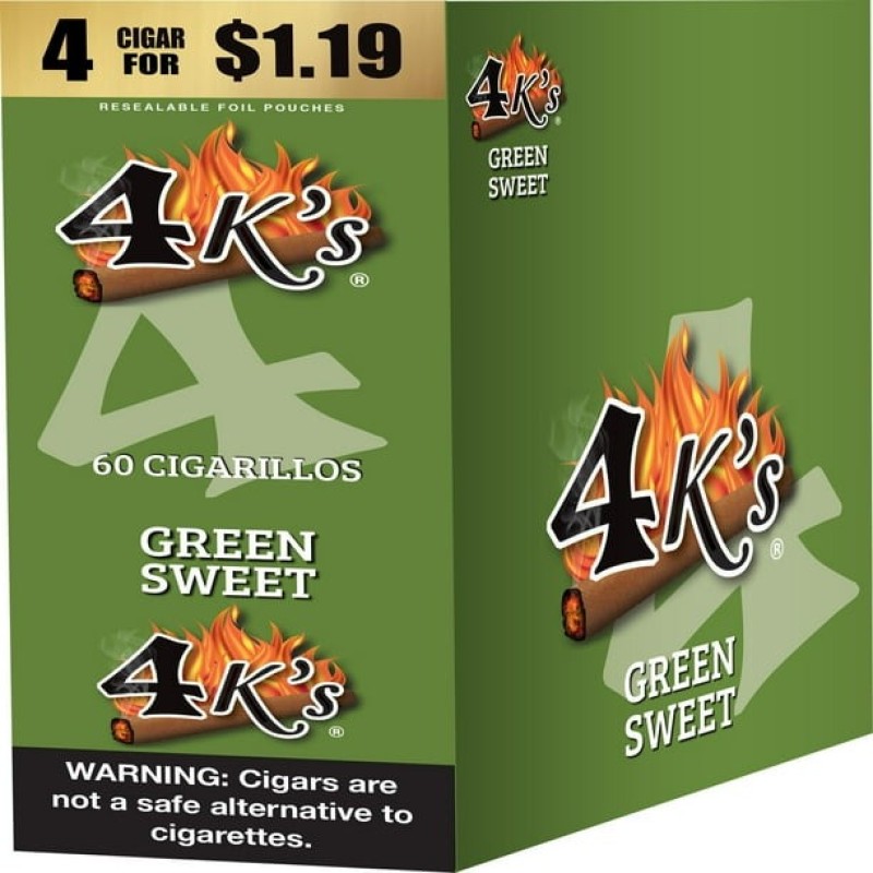4K 60 cigarillos 4 for 1.19 GREEN SWEET 4K 60 cigarillos 4 for 1.19 GREEN SWEET