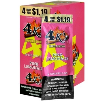 4K 60 cigarillos 4 for 1.19 PINK LEMONADE