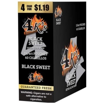 4K 60 cigarillos 4 for 1.19 Black Diamond