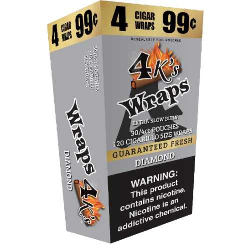 4K WRAPS 4 FOR  .99 DIAMOND