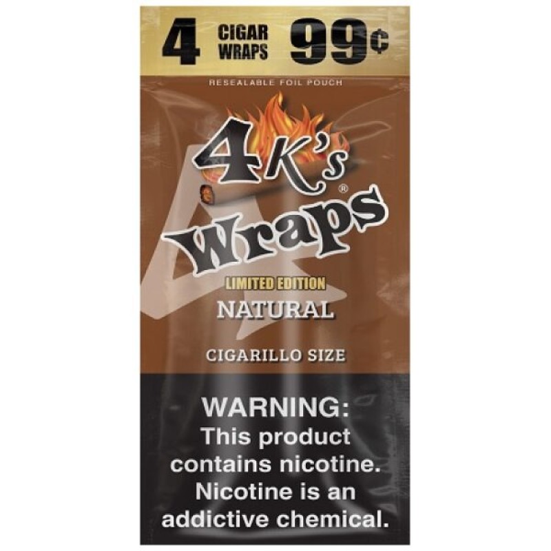 4K WRAPS 4 FOR  .99 PEACH