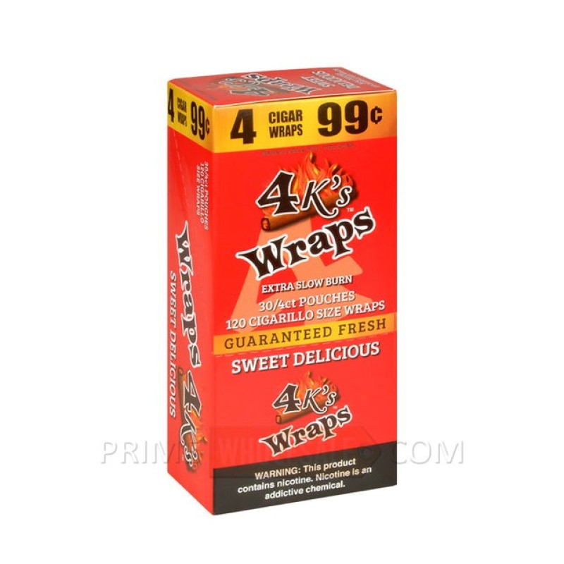 4K WRAPS 4 FOR  .99 STRAWBERRY CREAM