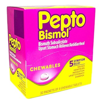 PEPTO BISMAL CHEWABLE 32PACK OF 4 TAB PEPTO BISMAL CHEWABLE 32PACK OF 4 TAB