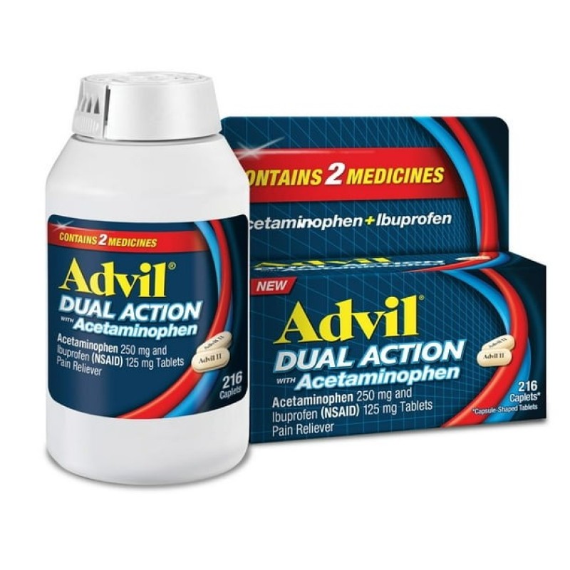 ADVIL DUAL ACTION WITH ACETAMINOPHEN 25CT / 2PACK