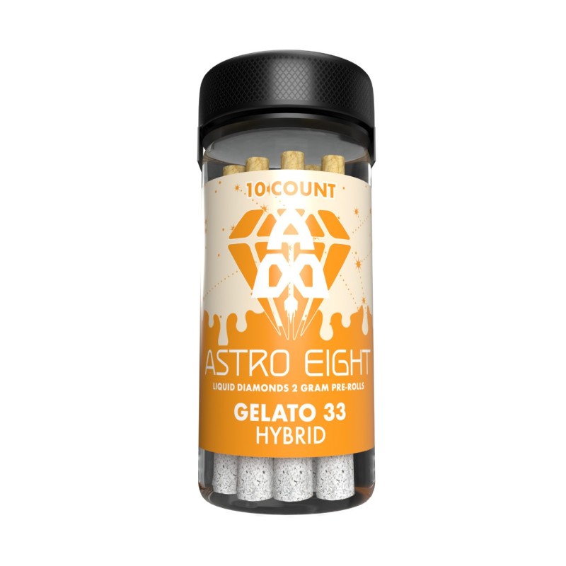 ASTRO EIGHT 10 CT 2GM PRE ROLLS HYBRID GELATO 33 ASTRO EIGHT 10 CT 2GM PRE ROLLS HYBRID GELATO 33