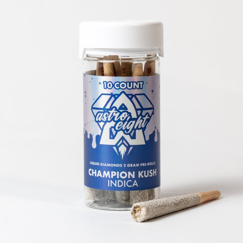 ASTRO EIGHT 10 CT 2GM PRE ROLLS INDICA CHAMPION KUSH ASTRO EIGHT 10 CT 2GM PRE ROLLS INDICA CHAMPION KUSH