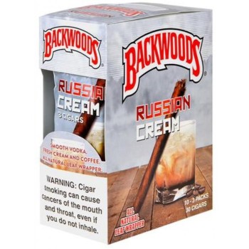 BACKWOODS 10PK OF 3 CIGARS RUSSIAN CREAM