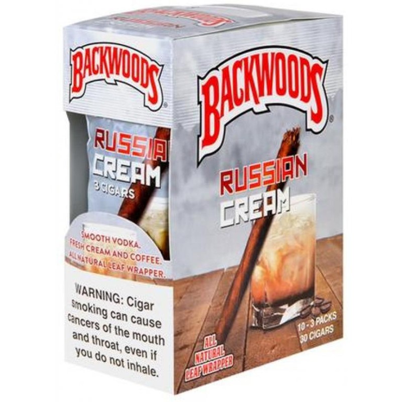 BACKWOODS 10PK OF 3 CIGARS RUSSIAN CREAM BACKWOODS 10PK OF 3 CIGARS RUSSIAN CREAM