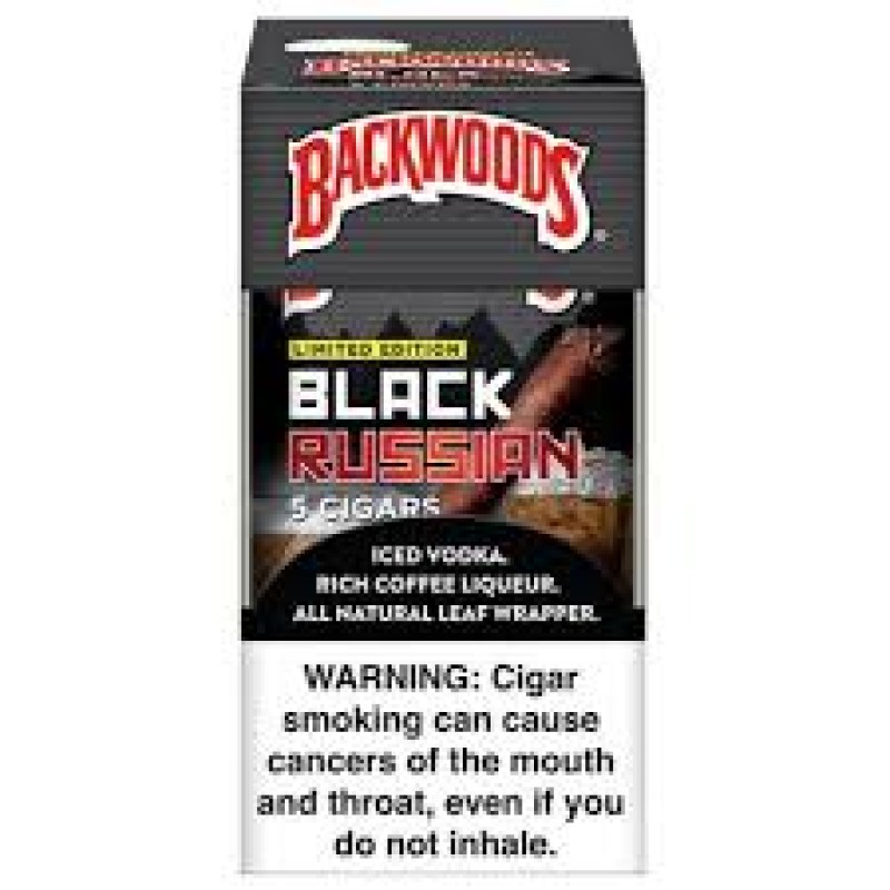 BACKWOODS 8PK OF 5 CIGARS BLACK RUSSIAN BACKWOODS 8PK OF 5 CIGARS BLACK RUSSIAN