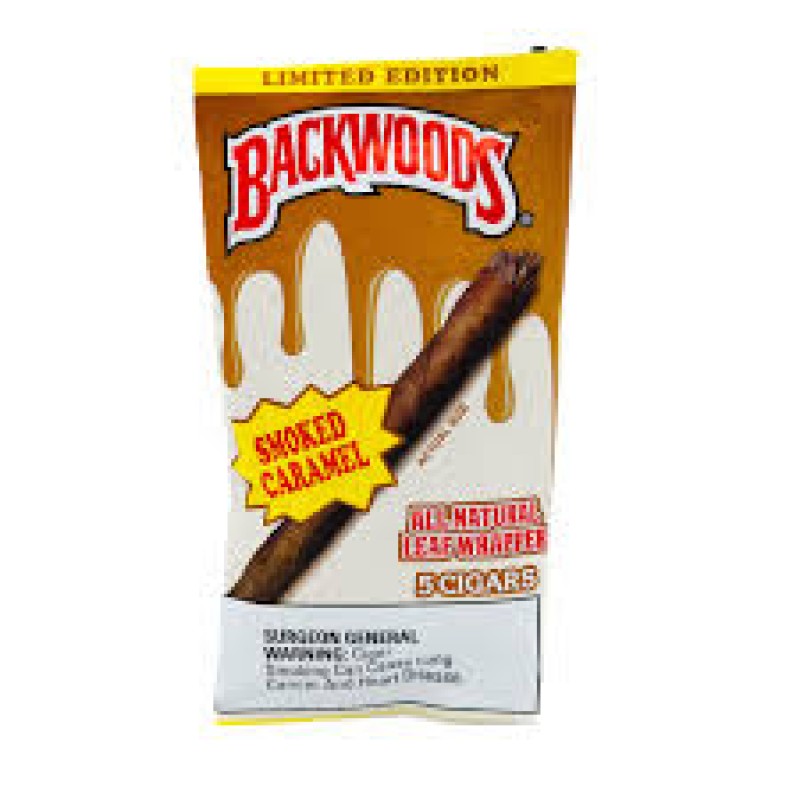 BACKWOODS 8PK OF 5 CIGARS SMOKED CARAMEL BACKWOODS 8PK OF 5 CIGARS SMOKED CARAMEL