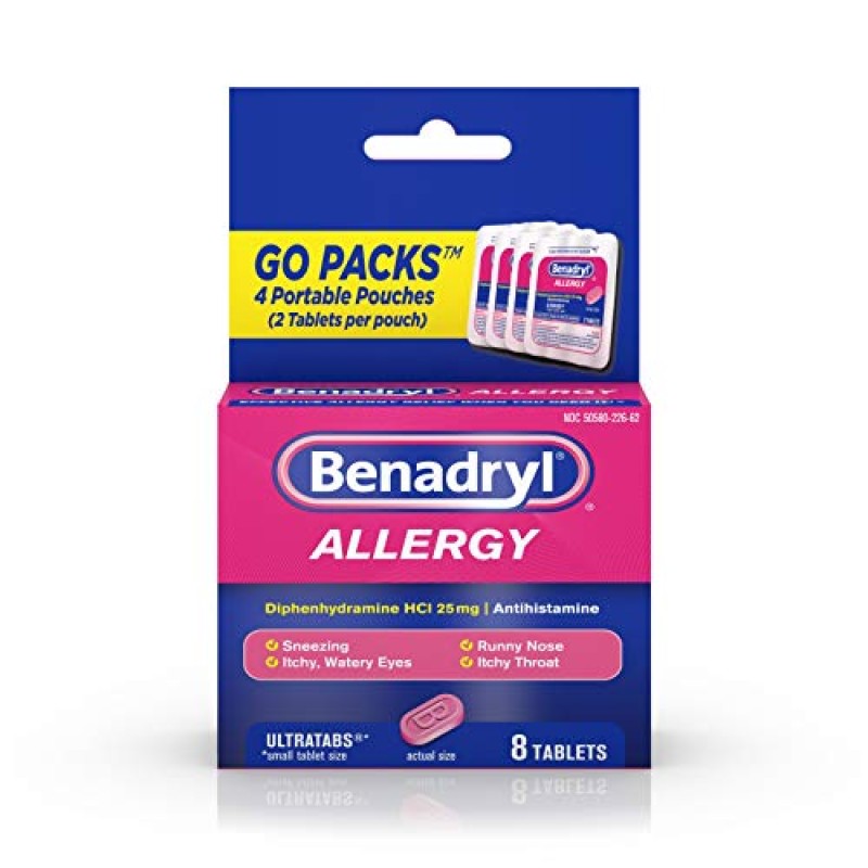 BENADRYL ALLERGY 24 PACK OF 2 TAB BENADRYL ALLERGY 24 PACK OF 2 TAB