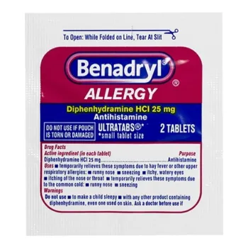 BENADRYL ALLERGY 60 PACK OF 2 TAB