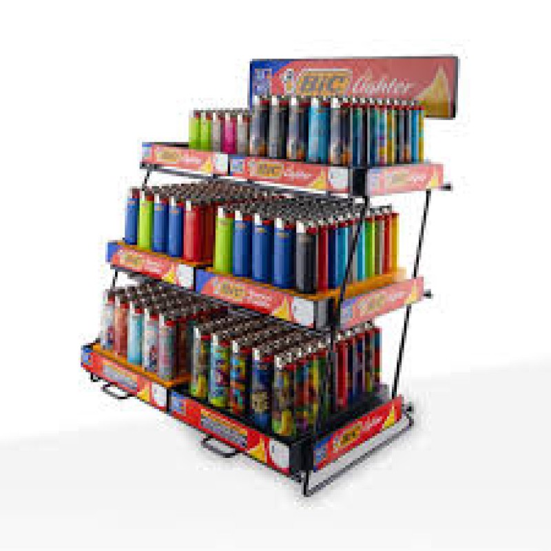 BIC LIGHTER DISPLAY 6 TIER WITH LIGHTERS BIC LIGHTER DISPLAY 6 TIER WITH LIGHTERS