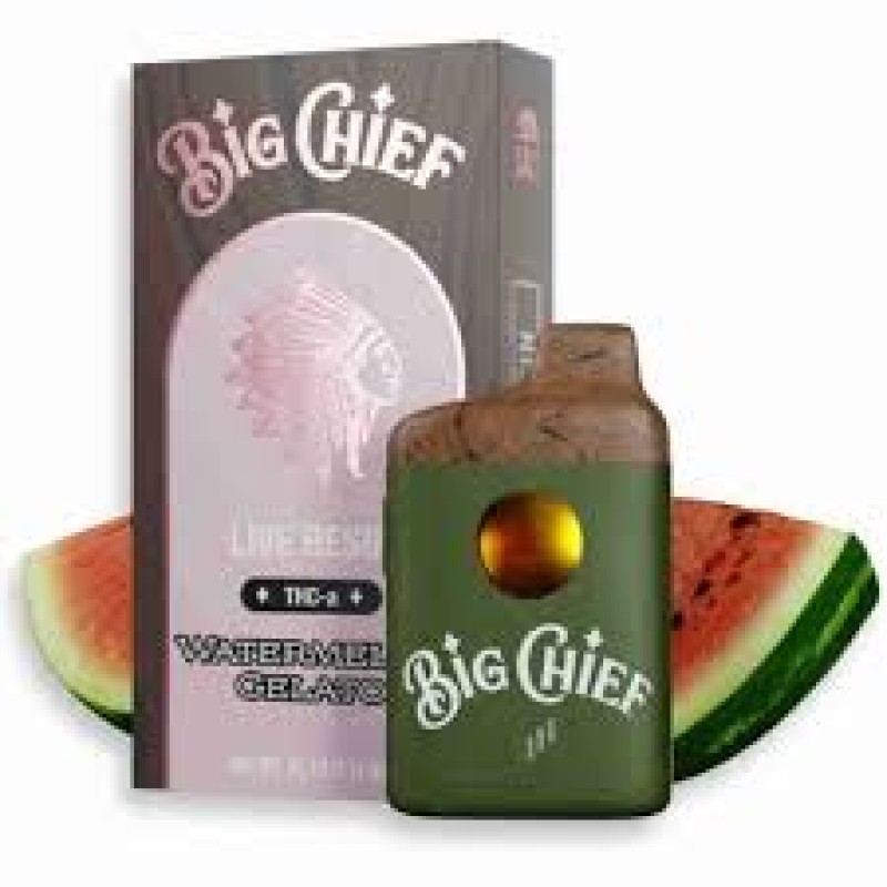BIG CHIEF LIVE RESIN WATERMELON GELATO THC A 3 GM BIG CHIEF LIVE RESIN WATERMELON GELATO THC A 3 GM