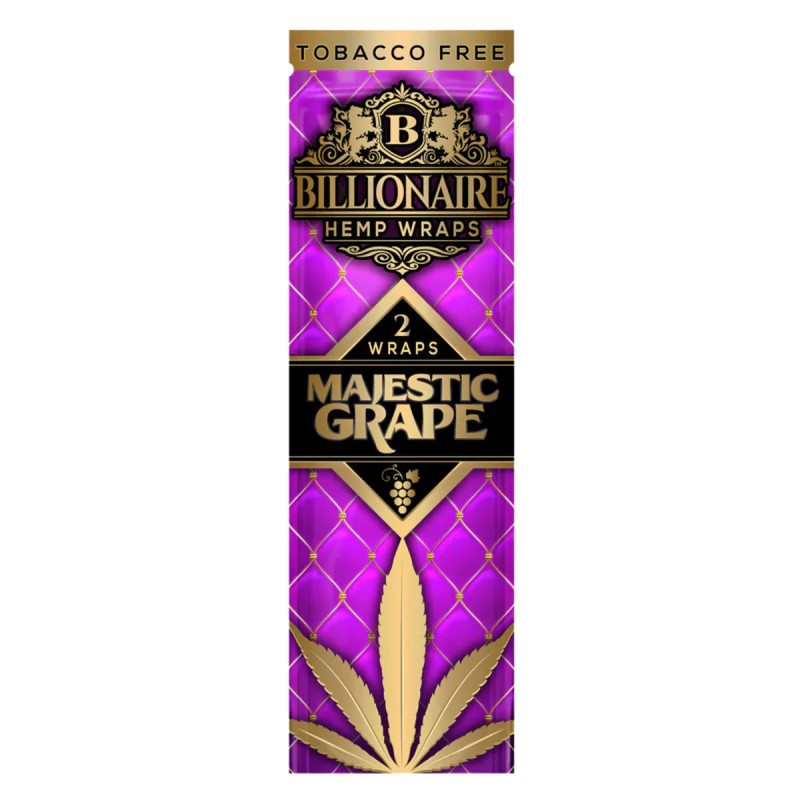 BILLIONAIRE HEMP WRAPS MAJESTIC GRAPE BILLIONAIRE HEMP WRAPS MAJESTIC GRAPE
