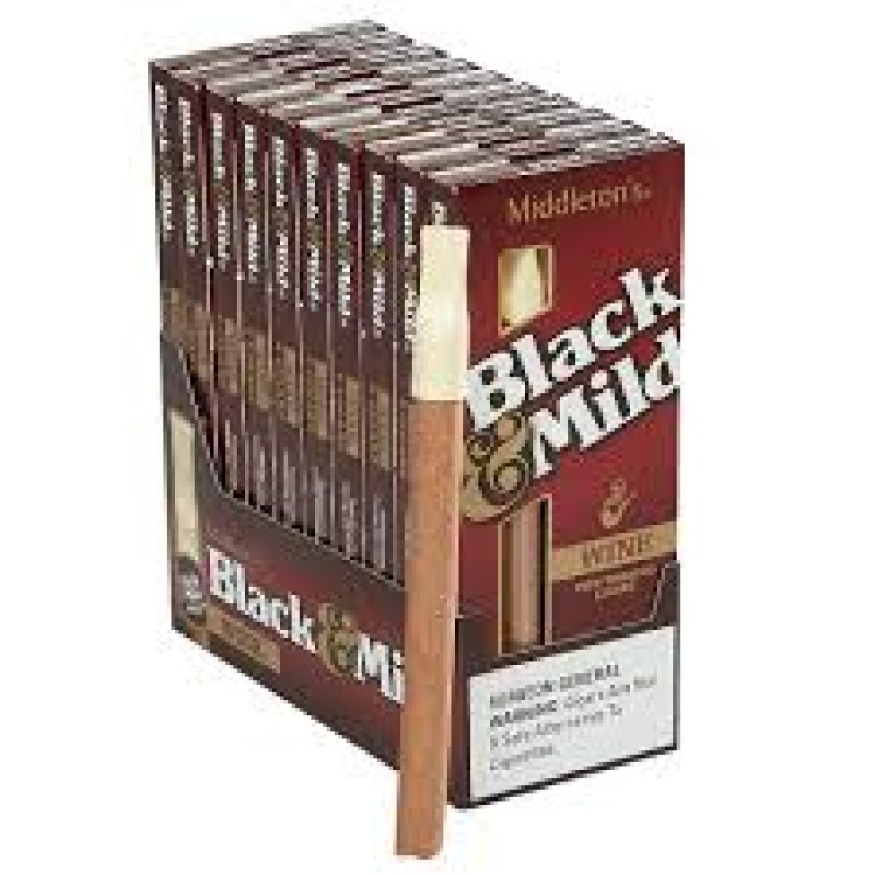 BLACK & MILD CIGARS 10PK /5 WINE PLASTIC TIP