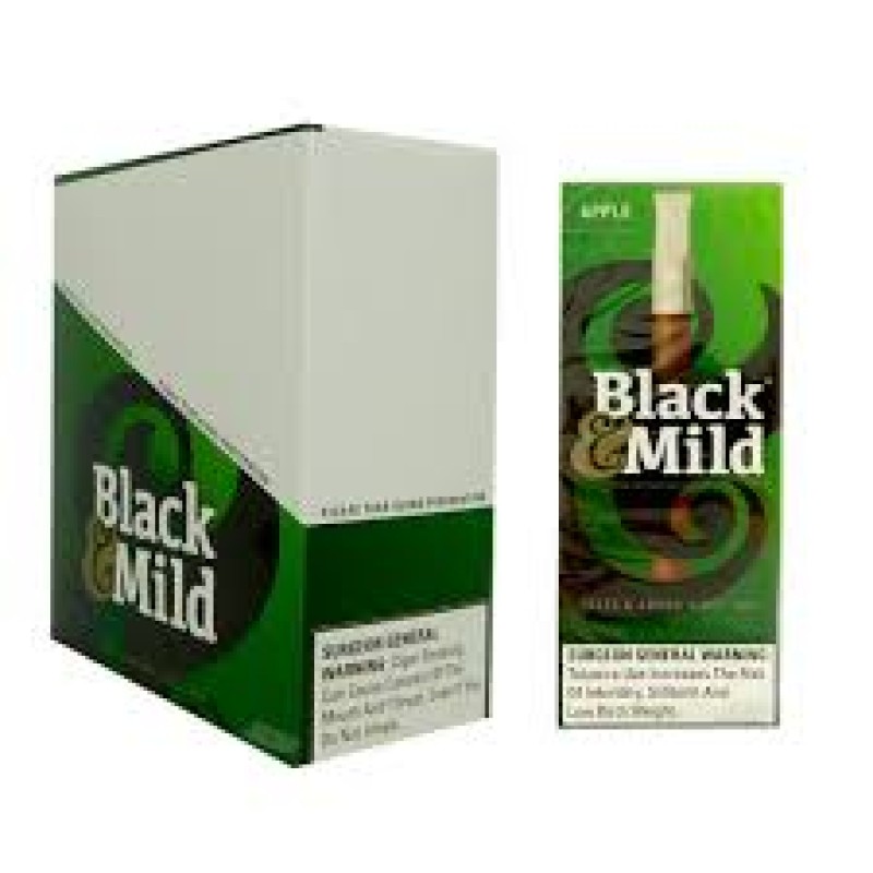 BLACK & MILD CIGARS 25 PLASTIC TIP APPLE BLACK & MILD CIGARS 25 PLASTIC TIP APPLE