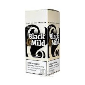 BLACK & MILD CIGARS 25 PLASTIC TIP CREAM BLACK & MILD CIGARS 25 PLASTIC TIP CREAM