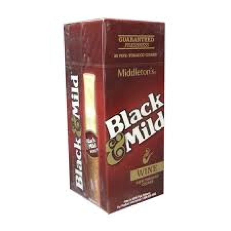 BLACK & MILD CIGARS 25 PLASTIC TIP WINE BLACK & MILD CIGARS 25 PLASTIC TIP WINE