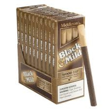 BLACK & MILD CIGARS 25 WOOD TIP ORIGINAL