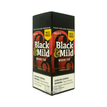 BLACK & MILD CIGARS 25 WOOD TIP SWEETS