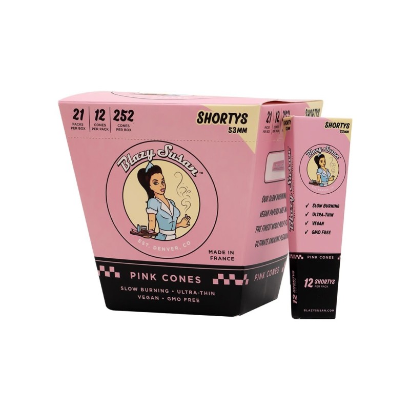 BLAZY SUSAN PINK CONES SHORTY 53MM 21 PAKC OF 12 CONES BLAZY SUSAN PINK CONES SHORTY 53MM 21 PAKC OF 12 CONES