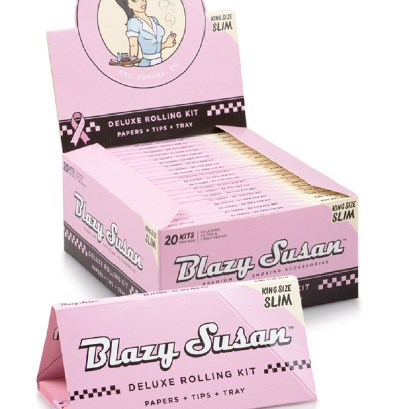 BLAZY SUSAN PINK KITS 20 KITS /BOX KING SLIM BLAZY SUSAN PINK KITS 20 KITS /BOX KING SLIM