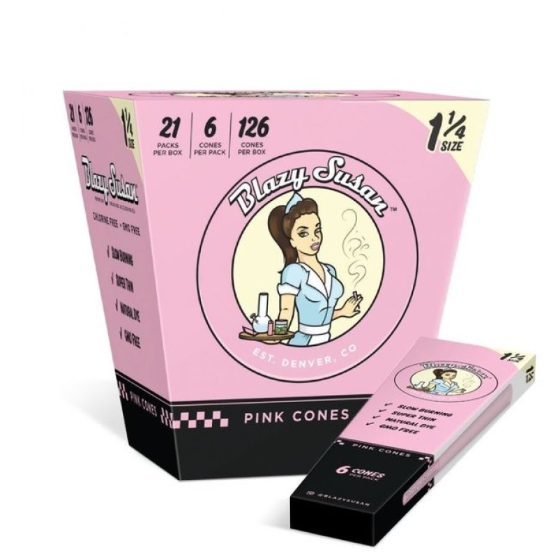 BLAZY SUSAN PREMIUM CONES SIZE 1 1/4, 21 PACK OF 6 CONES BLAZY SUSAN PREMIUM CONES SIZE 1 1/4, 21 PACK OF 6 CONES