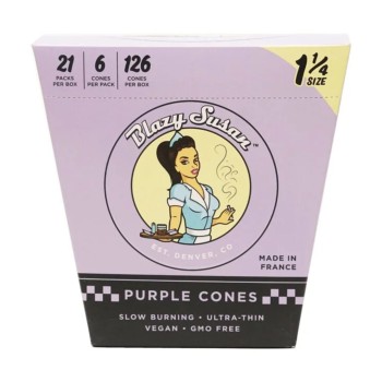 BLAZY SUSAN PURPLE CONES SIZE KING, 21 PAKC OF 3 CONES