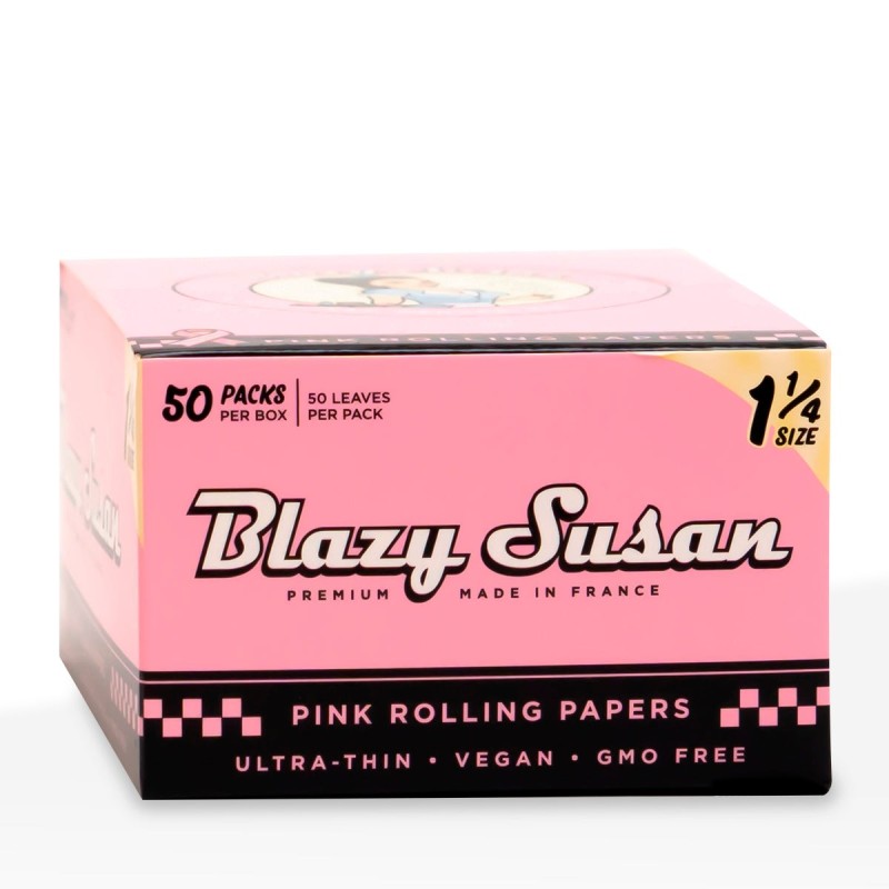 BLAZY SUSAN ROLLING PAPERS PINK 1 1/4 50PK 50 CT BLAZY SUSAN ROLLING PAPERS PINK 1 1/4 50PK 50 CT