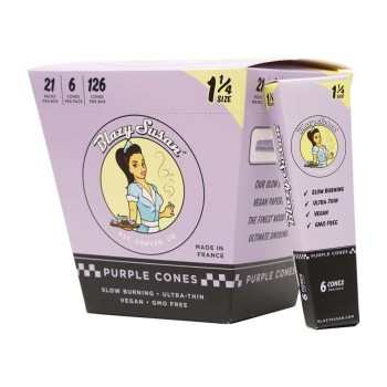 BLAZY SUSAN PURPLE CONES SIZE 1 1/4, 21 PAKC OF 6 CONES