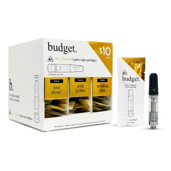 BUDGET THC A CARTRIDGE 1GM 30PC MIX SATIVA INDICA HYBRID 3 FLAVORS