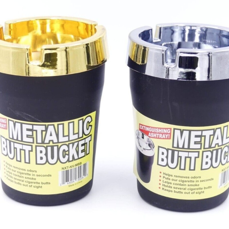 BUTT BUCKET ASHTRAY METALIC BUTT BUCKET ASHTRAY METALIC
