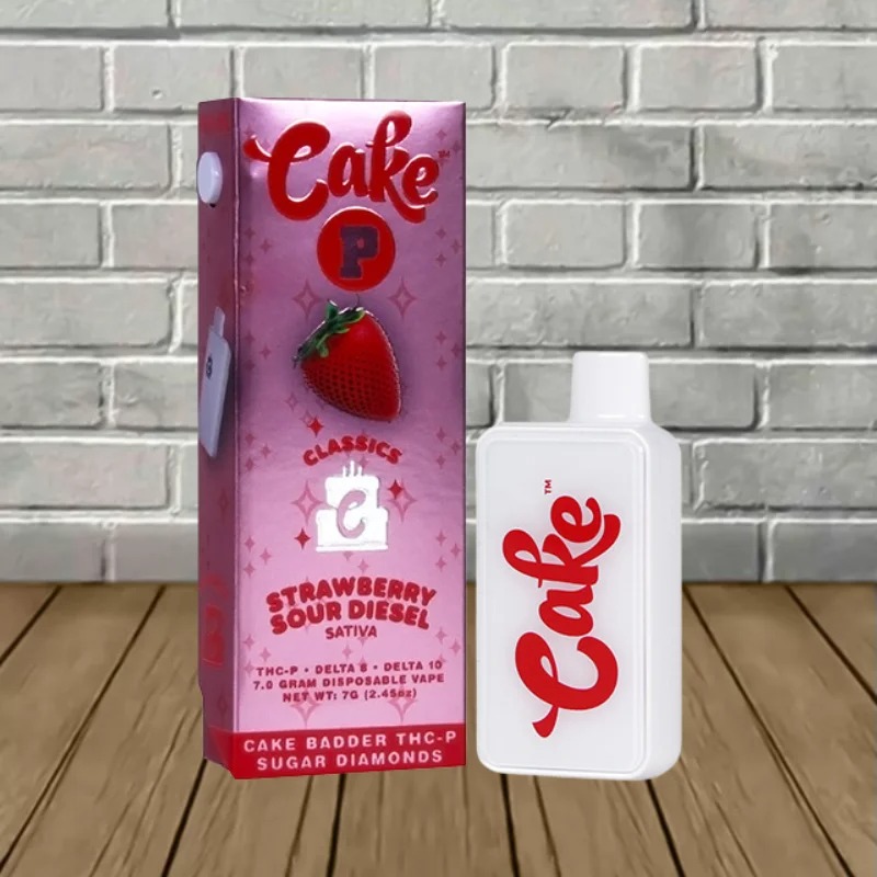 CAKE CLASSIC 7GM THC-P STRAWBERRY SOUR DEISEL CAKE CLASSIC 7GM THC-P STRAWBERRY SOUR DEISEL