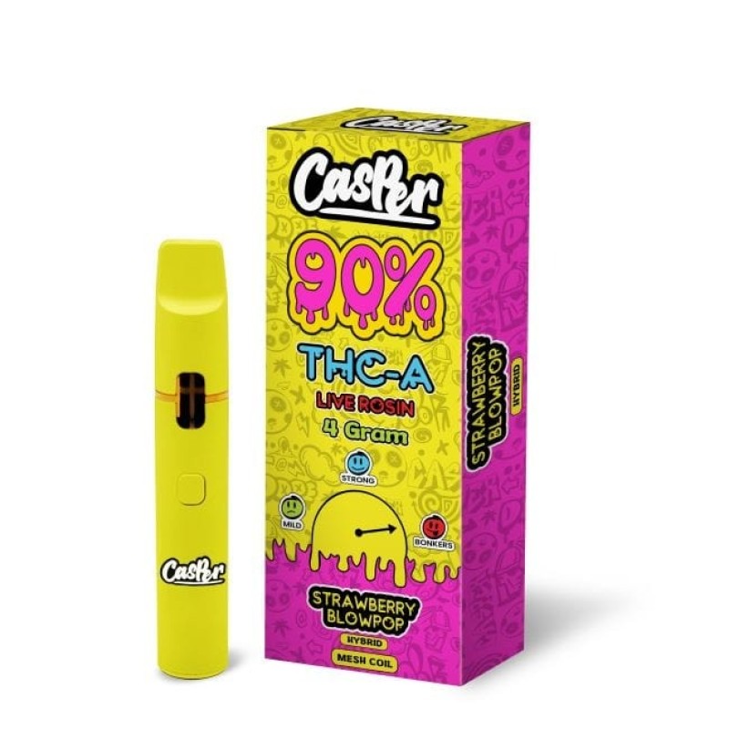 CASPER 90% THC A LIVE ROSIN 4GM HYBRID STRAWBERRY B POP CASPER 90% THC A LIVE ROSIN 4GM HYBRID STRAWBERRY B POP