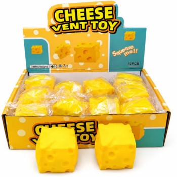 CHEESE SQUISHY SENSORY TOY 12PCK