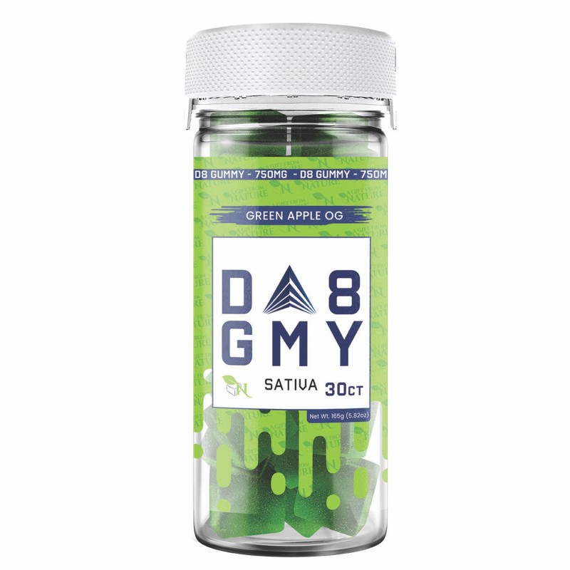 D8 GUMMY SATIVA 30CT GREEN APPLE OG 750MG D8 GUMMY SATIVA 30CT GREEN APPLE OG 750MG
