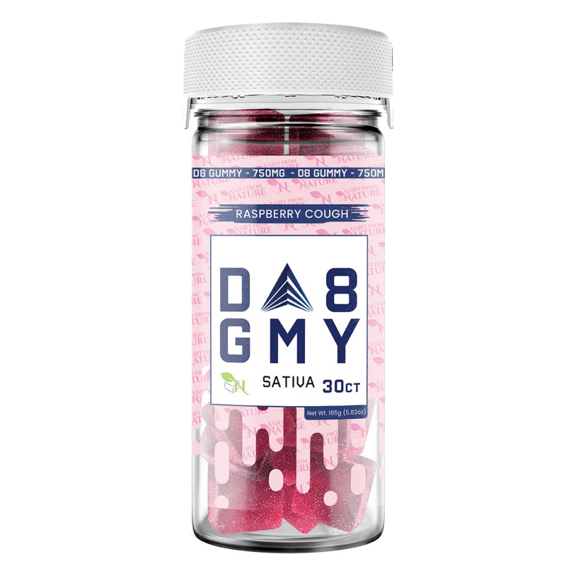 D8 GUMMY SATIVA 30CT RASPBERRY COUGH 750MG