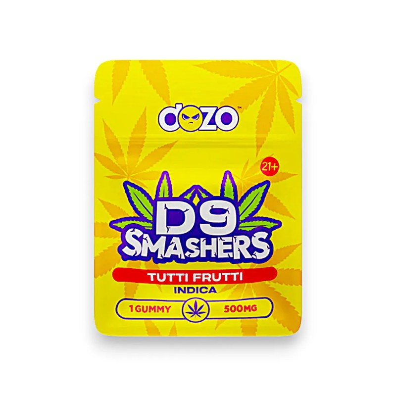 DOZO D9 SMASHERS 1/25 PACK 500MG INDICA TUTTI FRUITY DOZO D9 SMASHERS 1/25 PACK 500MG INDICA TUTTI FRUITY