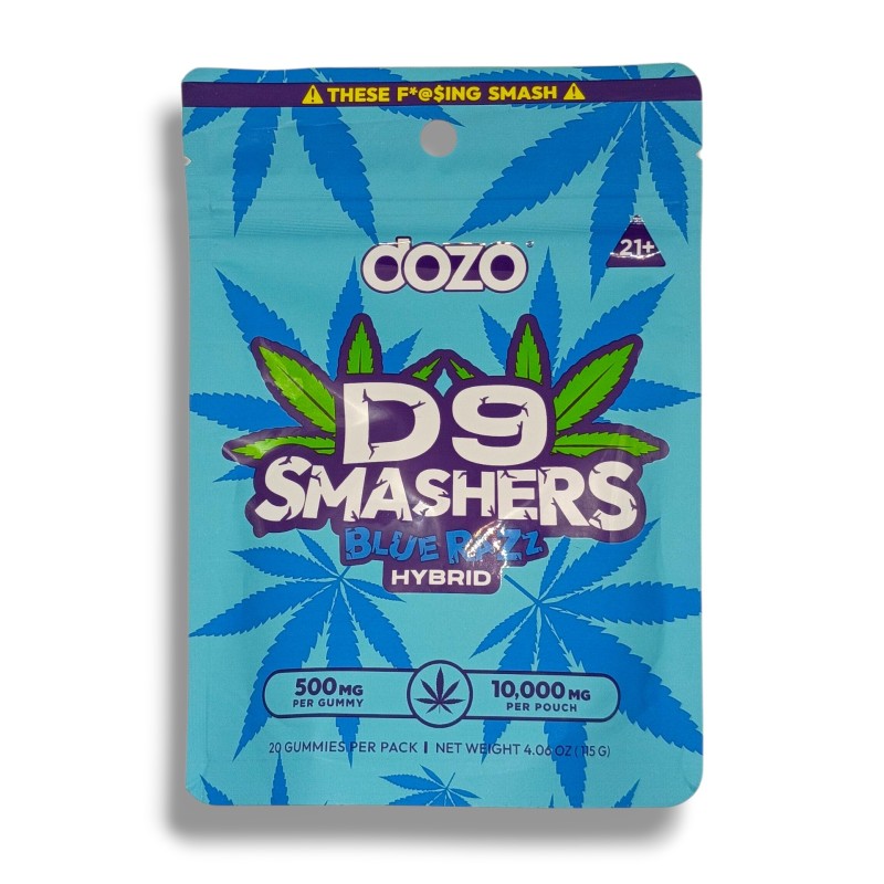 DOZO D9 SMASHERS 5PK 20/PACK 500MG HYBRID BLUE RAZZ DOZO D9 SMASHERS 5PK 20/PACK 500MG HYBRID BLUE RAZZ