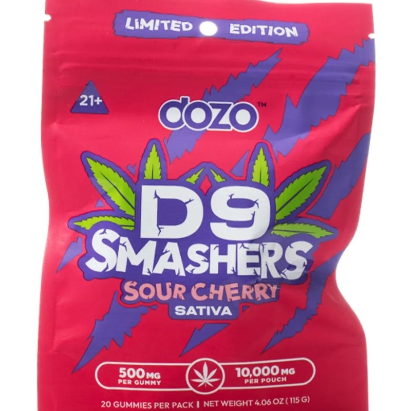DOZO D9 SMASHERS 5PK 20/PACK 500MG SOUR CHERRY DOZO D9 SMASHERS 5PK 20/PACK 500MG SOUR CHERRY
