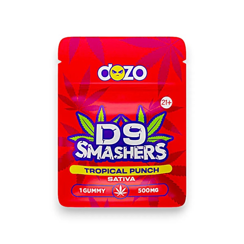 DOZO D9 SMASHERS 5PK 20/PACK 500MG SATIVA TROPICAL PUNCH DOZO D9 SMASHERS 5PK 20/PACK 500MG SATIVA TROPICAL PUNCH