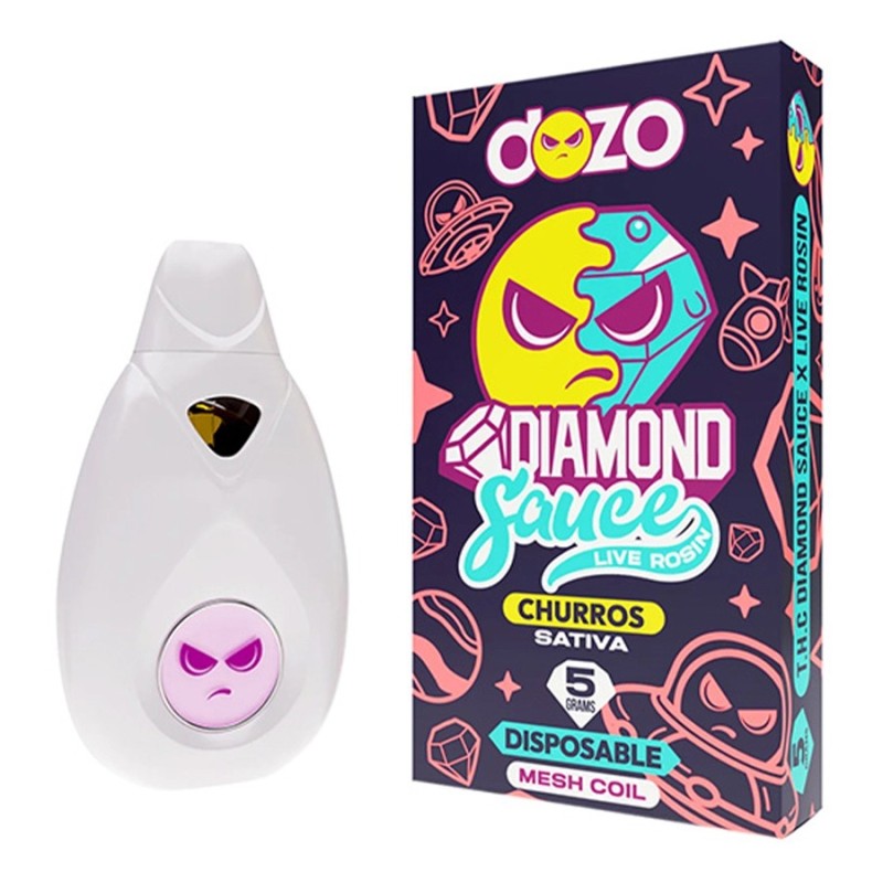 DOZO DIAMOND SAUCE 5GM DISPOSABLE SATIVA CHURROS DOZO DIAMOND SAUCE 5GM DISPOSABLE SATIVA CHURROS