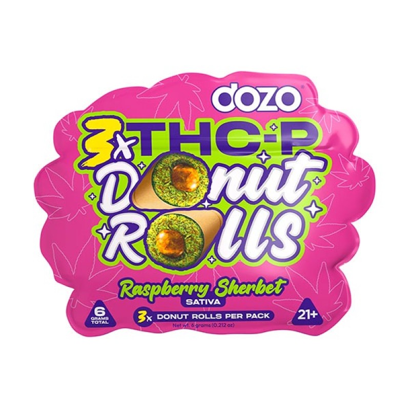 DOZO DONUT ROLLS 500MG THC P SATIVA 5PK /3 RASPBERRY SHERBET DOZO DONUT ROLLS 500MG THC P SATIVA 5PK /3 RASPBERRY SHERBET
