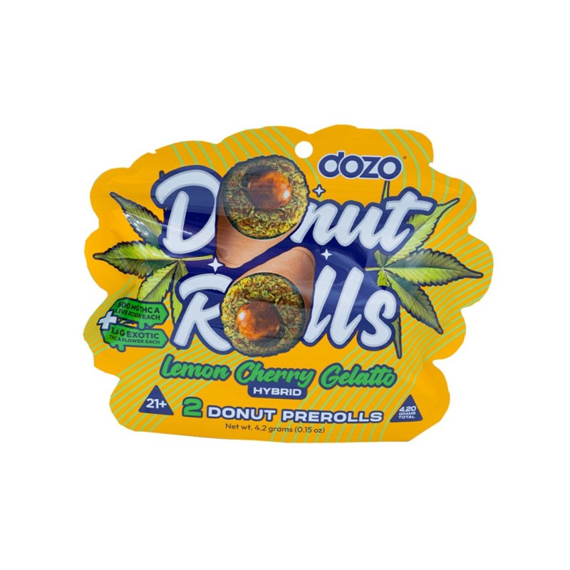 DOZO DONUT ROLLS THC A HYBRID 5PK /2 LEMON CHERRY GELATO DOZO DONUT ROLLS THC A HYBRID 5PK /2 LEMON CHERRY GELATO