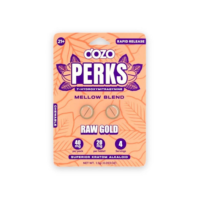 DOZO PERKS RAW GOLD 10PK OF 2TAB DOZO PERKS RAW GOLD 10PK OF 2TAB