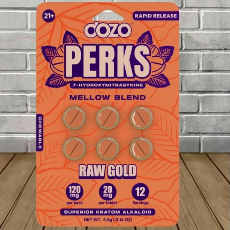 DOZO PERKS RAW GOLD 10PK OF 6 TAB DOZO PERKS RAW GOLD 10PK OF 6 TAB